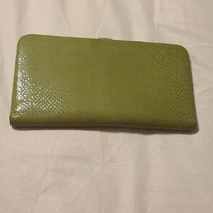 Lime Green Lodis Clasp Wallet